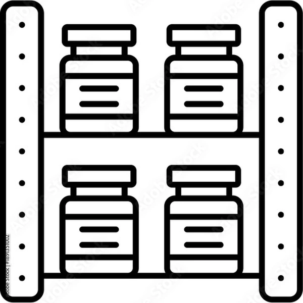 Obraz Material Storage Outline Icon