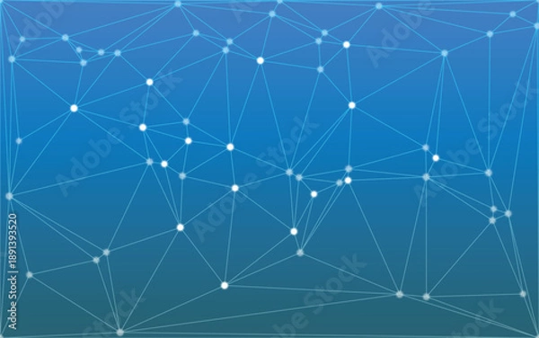 Obraz Abstract Blue Network Connections