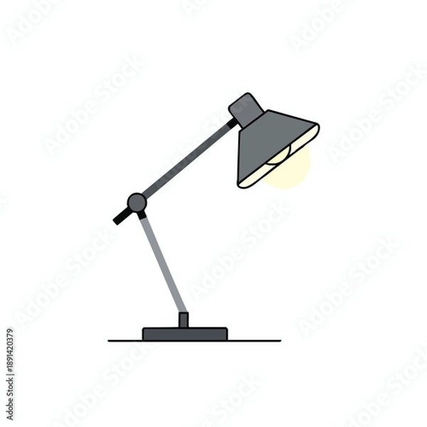 Obraz Modern Desk Lamp Vector Illustration