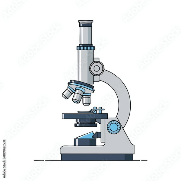 Obraz Microscope Icon for Science and Research