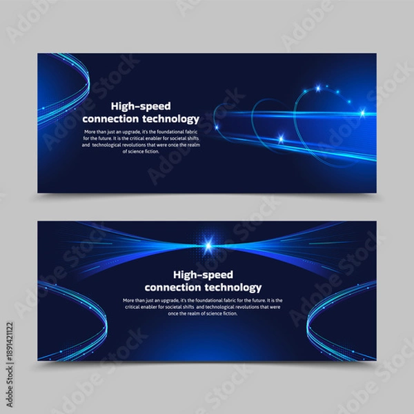 Obraz High speed technology vertical poster futuristic abstract vector