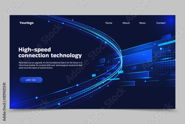 Obraz Futuristic circular interface with data streams illustration