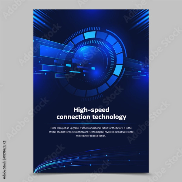 Obraz High speed connection mobile app interface screens