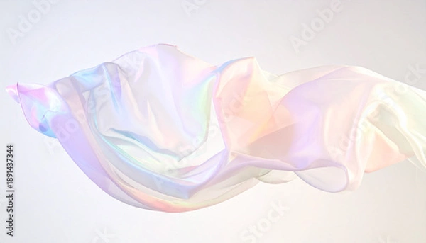 Obraz 柔らかなパステルオーロラシルクの浮遊感
