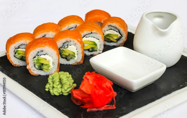 Obraz Uramaki rolls - restaurant serve