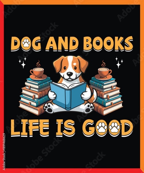 Obraz READ BOOK LOVER DESIGN, EPS. VECTOR, BOOK , BOOKLOVER