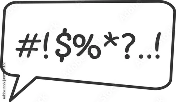 Obraz Comic speech bubble with angry symbols