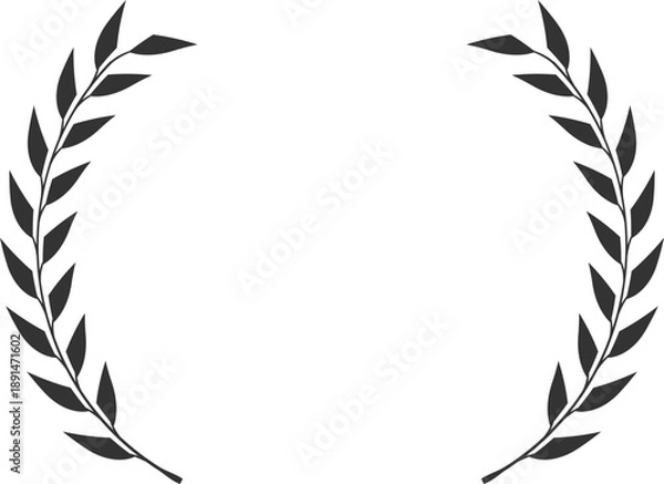 Obraz Thin leaf laurel wreath icon