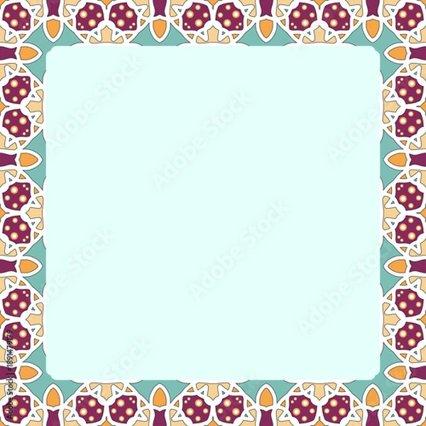 Obraz Decorative Square Frame with Islamic Geometric Pattern