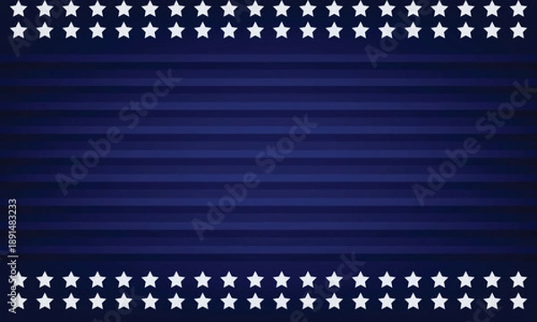 Obraz American Star Pattern Blue Patriotic Background Vector