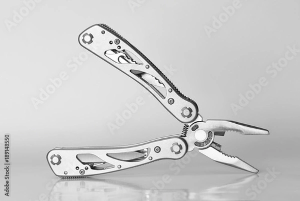 Fototapeta Steel multitool isolated