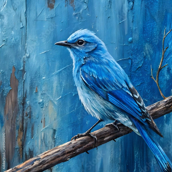 Obraz blue oil paint textured background