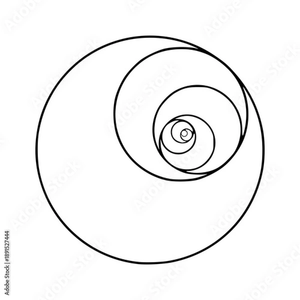 Obraz fibonacci circle vector
