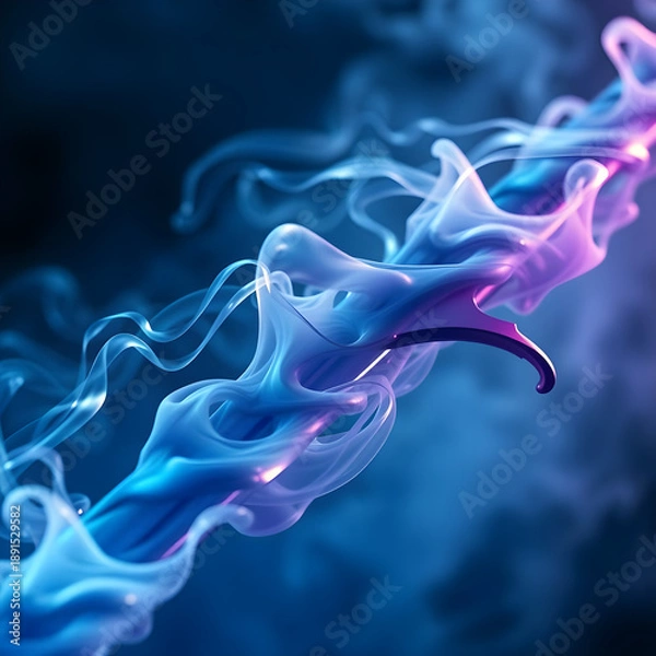 Obraz smoke on black background