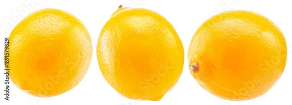 Obraz Lemon fruit isolated on the white background. Clipping Path.