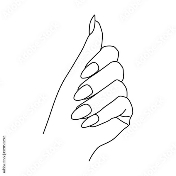 Obraz hand outline vector