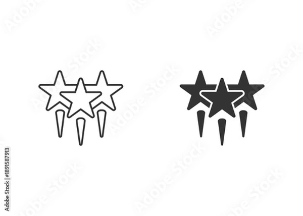 Obraz Stars Icon Set Multiple Style Collection