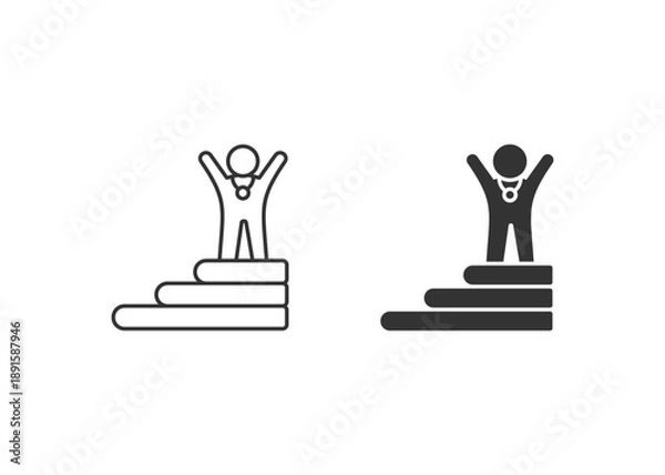 Obraz Success Icon Set Multiple Style Collection