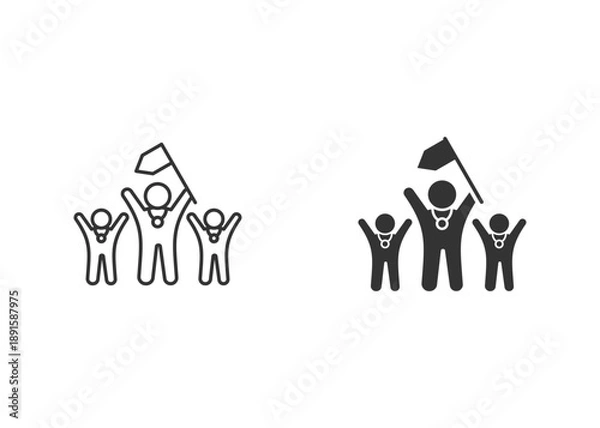 Obraz Celebration Icon Set Multiple Style Collection