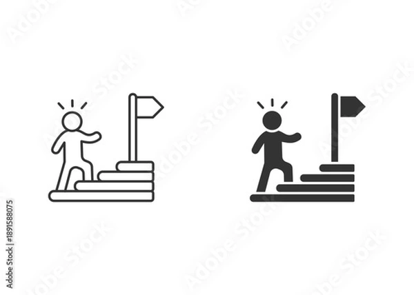 Obraz Achieve Icon Set Multiple Style Collection