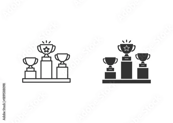 Obraz Winner Icon Set Multiple Style Collection