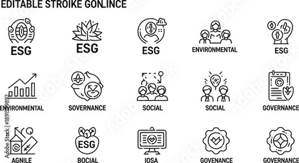 Obraz Enable stone esg alliance icons