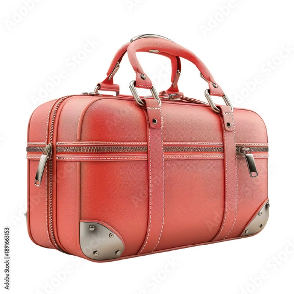Obraz Red travel bag with sleek design