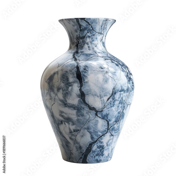 Obraz Vase with marble design on transparent background