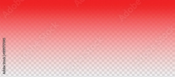 Obraz Red transparent vertical gradient overlay with checkerboard pattern for design