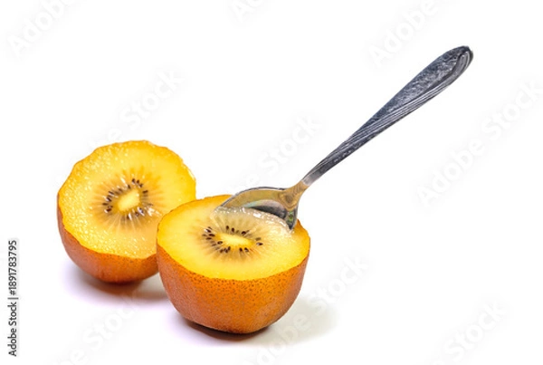 Obraz Kiwi vor weißem Hintergrund