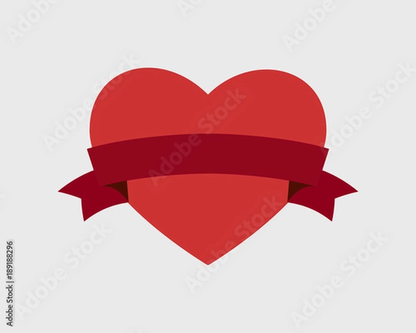 Obraz Heart with ribbon