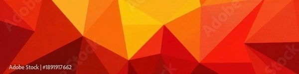 Obraz Interlocking red and yellow triangles form dynamic abstract shapes , red, stylish, texture