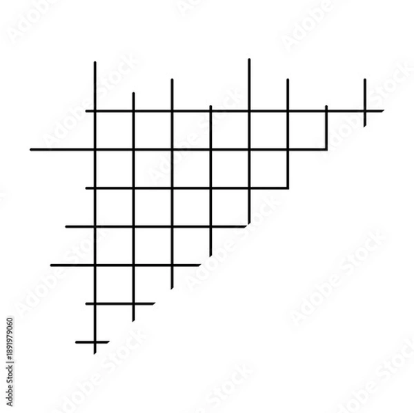 Obraz Abstract Geometric Grid Line Illustration