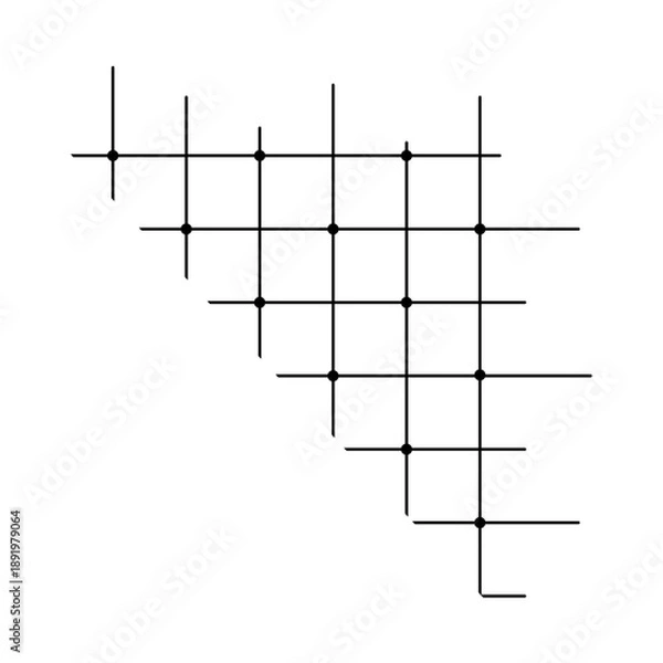 Obraz Abstract Geometric Grid Line Illustration