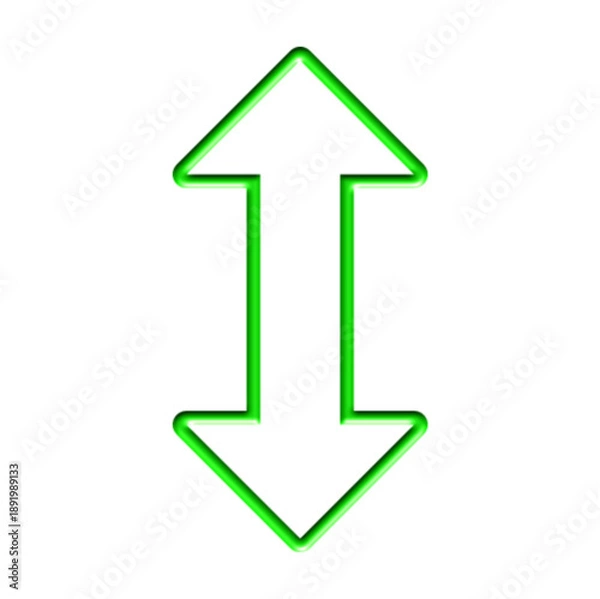 Obraz 3d Green Arrow Vector