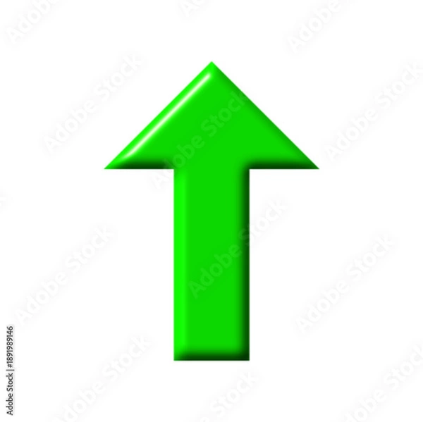 Obraz 3d Green Arrow Vector