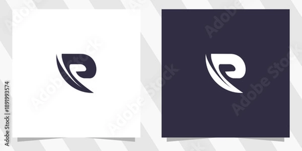 Obraz letter p logo design vector