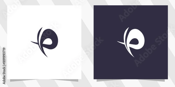 Obraz letter p logo design vector