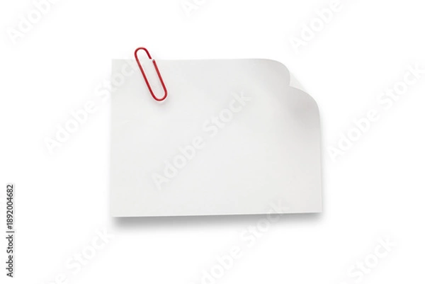 Fototapeta Paper note reminder. Post it note paper. White paper for notes isolated on background.