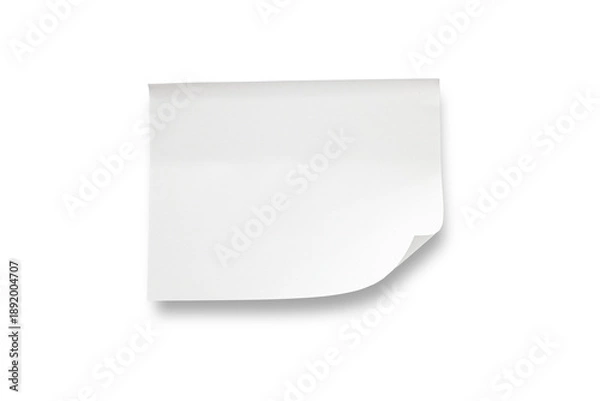 Obraz Paper note reminder. Post it note paper. White paper for notes isolated on background.