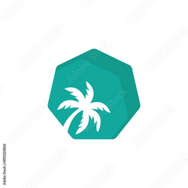 Obraz palm network logo design business technology