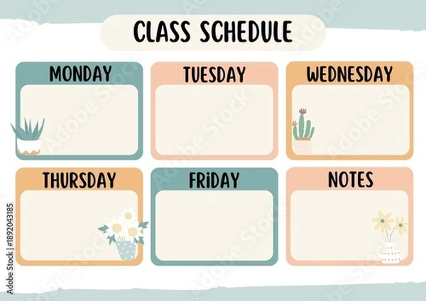 Fototapeta A Schedule paper 