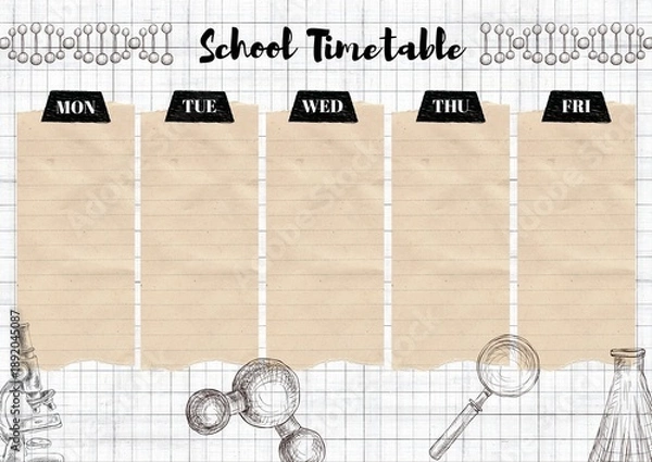 Fototapeta A Schedule paper 