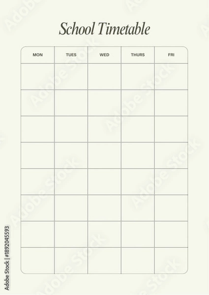 Fototapeta A Schedule paper 