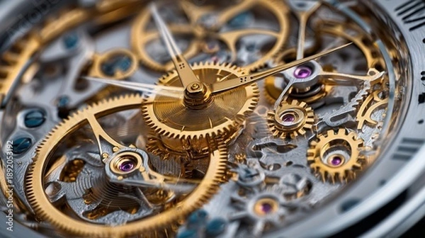 Obraz Luxury Mechanical Watch Movement / 高級機械式時計のムーブメント4