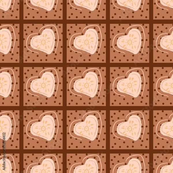 Fototapeta seamless pattern with hearts