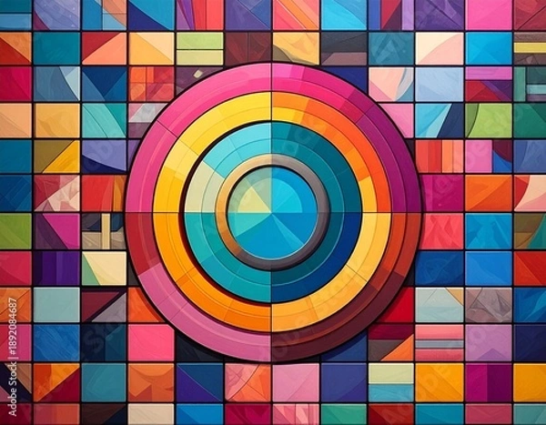 Obraz カラフルなタイルの背景