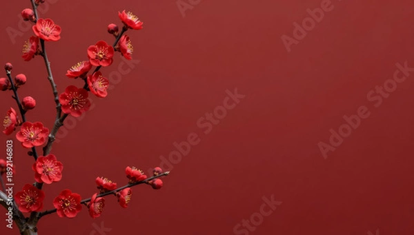 Obraz red flower background