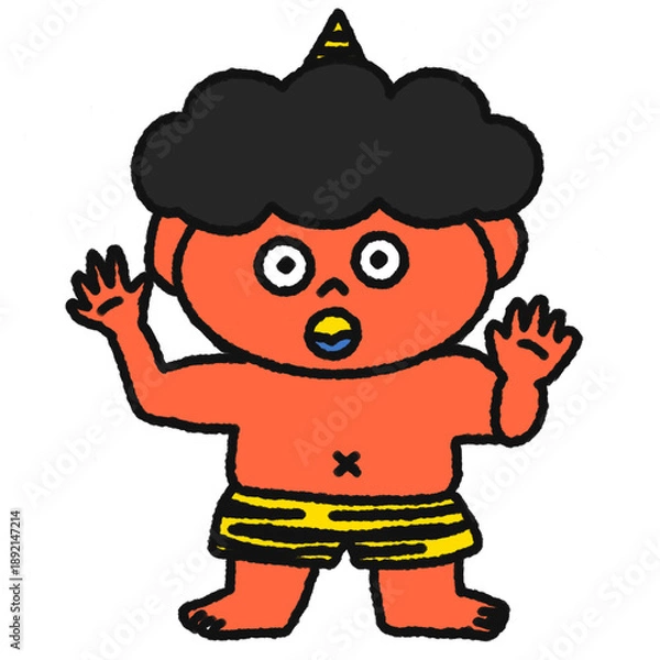 Obraz 驚いた顔の赤鬼