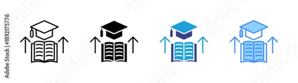 Obraz Higher Education icon set multiple style collection